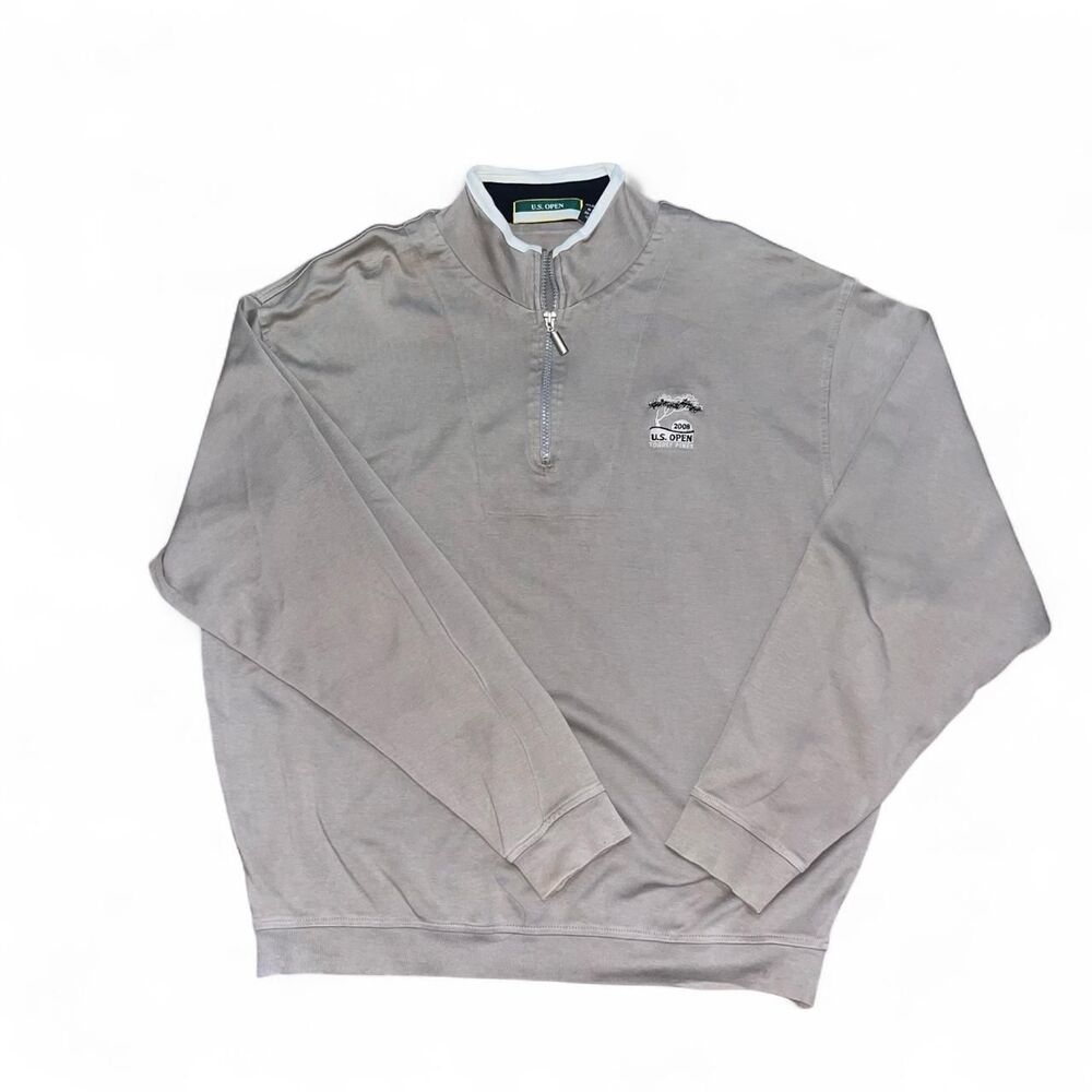 Vintage 2008 Men’s Taupe Torrey Pines US Open Golf Lightweight Quarter Zip SZ L